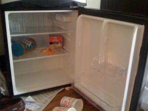 empty fridge