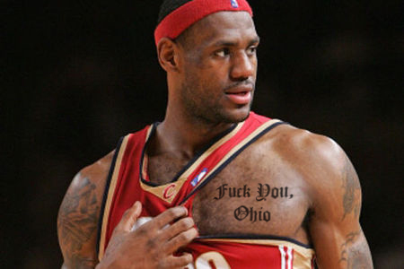 LeBron Abandons Pretense Gets 39Fuck You Ohio 39 Tattoo